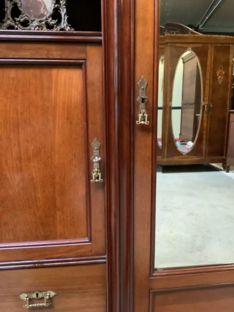 Antik Jugendstil Kleiderschrank, Wäscheschrank- Art Nouveau - Lieferung möglich! 14