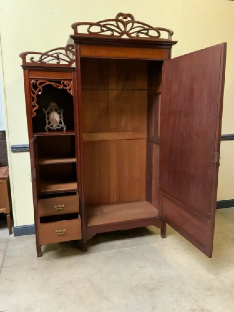 Antik Jugendstil Kleiderschrank, Wäscheschrank- Art Nouveau - Lieferung möglich! 16