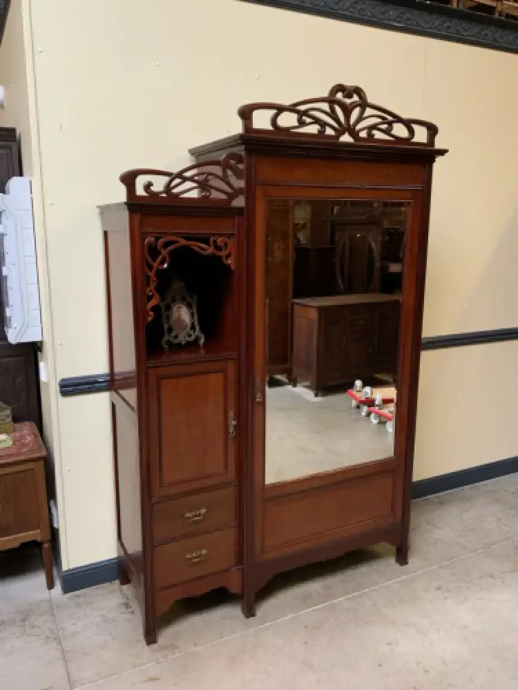 Antik Jugendstil Kleiderschrank, Wäscheschrank- Art Nouveau - Lieferung möglich! 4