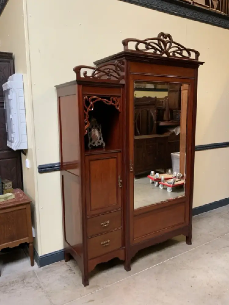 Antik Jugendstil Kleiderschrank, Wäscheschrank- Art Nouveau - Lieferung möglich! 5