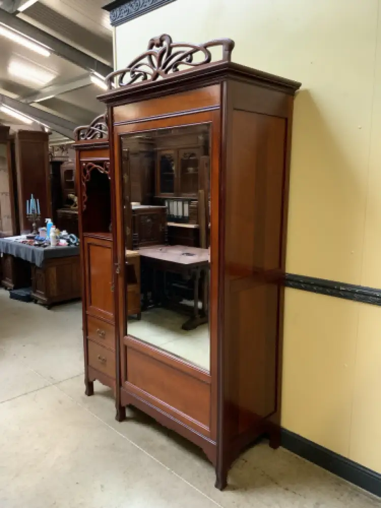 Antik Jugendstil Kleiderschrank, Wäscheschrank- Art Nouveau - Lieferung möglich! 7