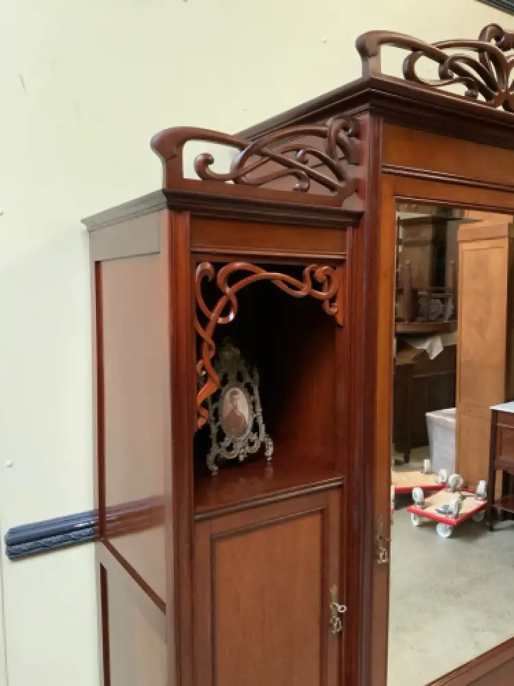 Antik Jugendstil Kleiderschrank, Wäscheschrank- Art Nouveau - Lieferung möglich! 9
