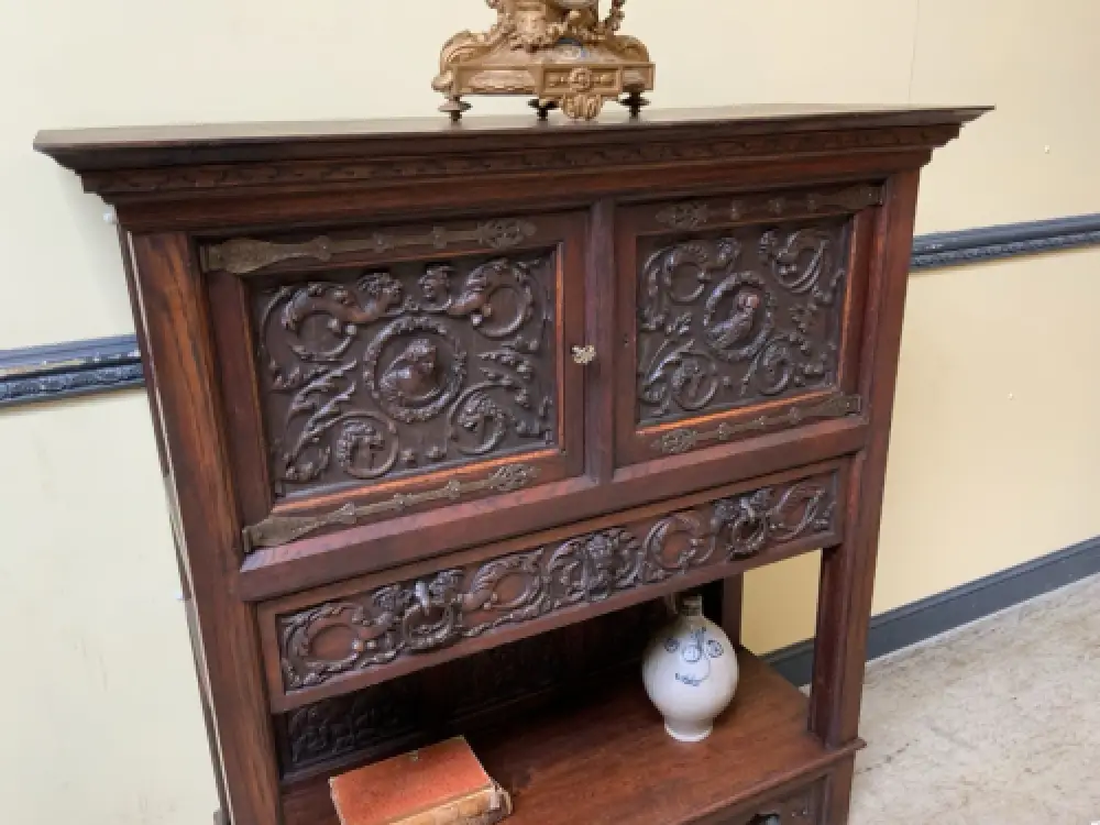 Antiker neogotischer Silberschrank, Anrichte, Vertiko - Lieferung möglich! 12