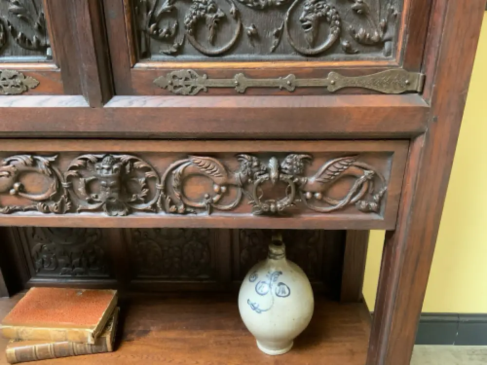 Antiker neogotischer Silberschrank, Anrichte, Vertiko - Lieferung möglich! 15