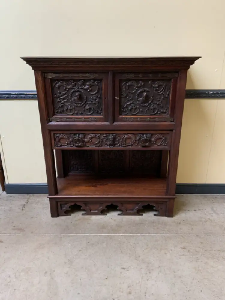 Antiker neogotischer Silberschrank, Anrichte, Vertiko - Lieferung möglich! 21