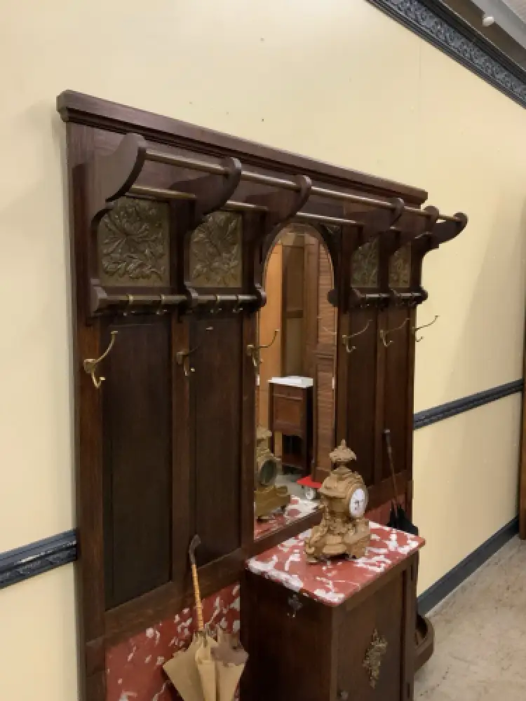 Antik - breite  Garderobe,  Kleiderständer - Jugendstil - Lieferung möglich! 10