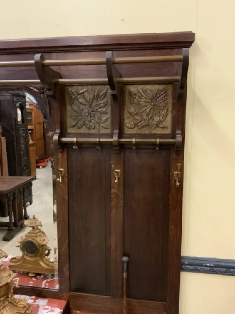 Antik - breite  Garderobe,  Kleiderständer - Jugendstil - Lieferung möglich! 14