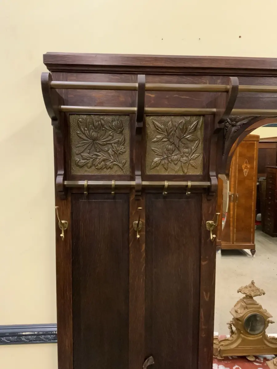 Antik - breite  Garderobe,  Kleiderständer - Jugendstil - Lieferung möglich! 15
