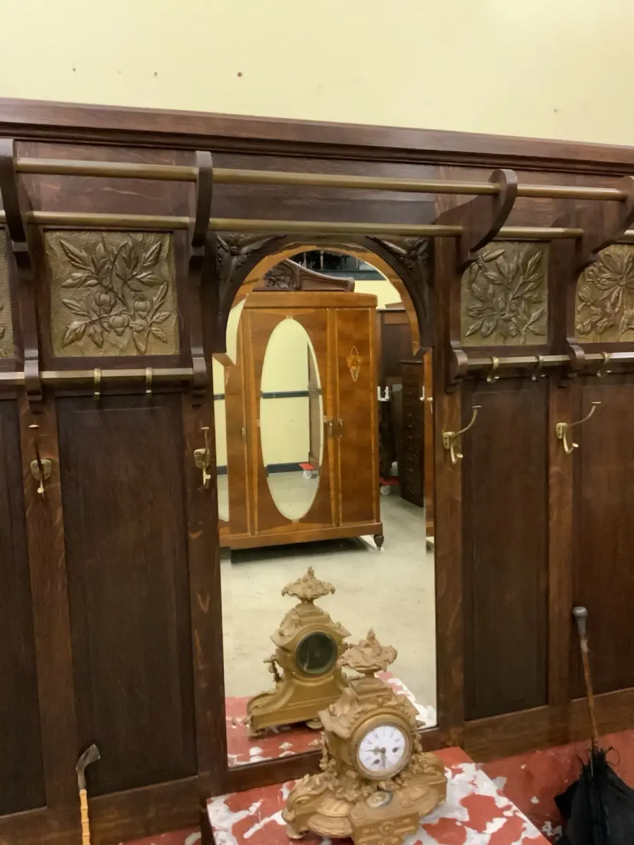 Antik - breite  Garderobe,  Kleiderständer - Jugendstil - Lieferung möglich! 17