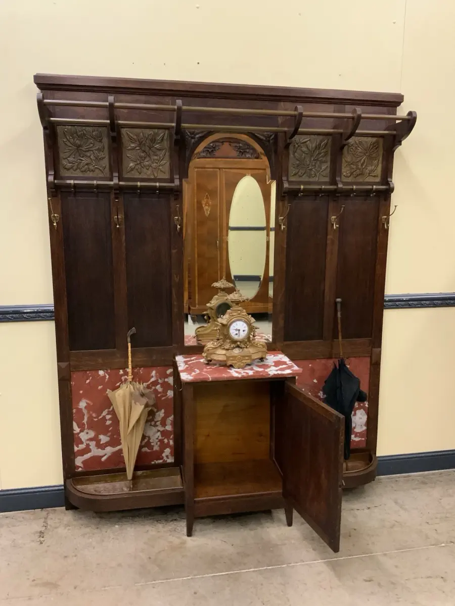 Antik - breite  Garderobe,  Kleiderständer - Jugendstil - Lieferung möglich! 20