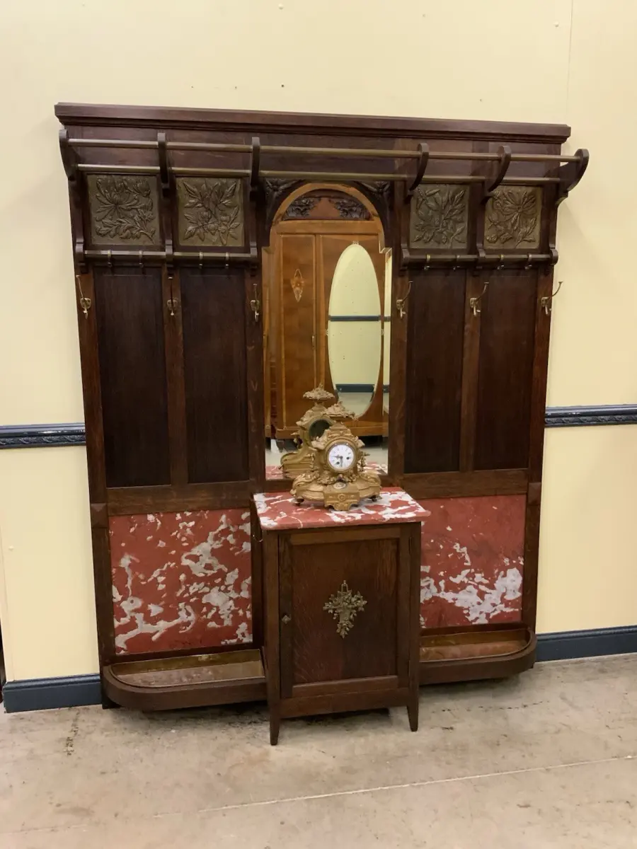 Antik - breite  Garderobe,  Kleiderständer - Jugendstil - Lieferung möglich! 21