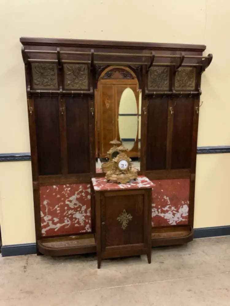 Antik - breite  Garderobe,  Kleiderständer - Jugendstil - Lieferung möglich! 21