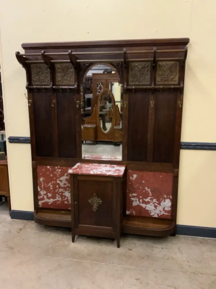 Antik - breite  Garderobe,  Kleiderständer - Jugendstil - Lieferung möglich! 22