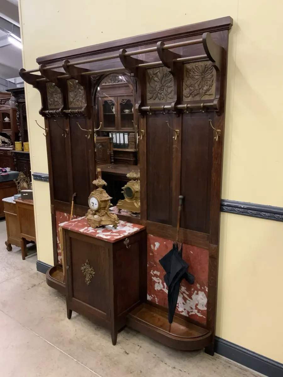 Antik - breite  Garderobe,  Kleiderständer - Jugendstil - Lieferung möglich! 3