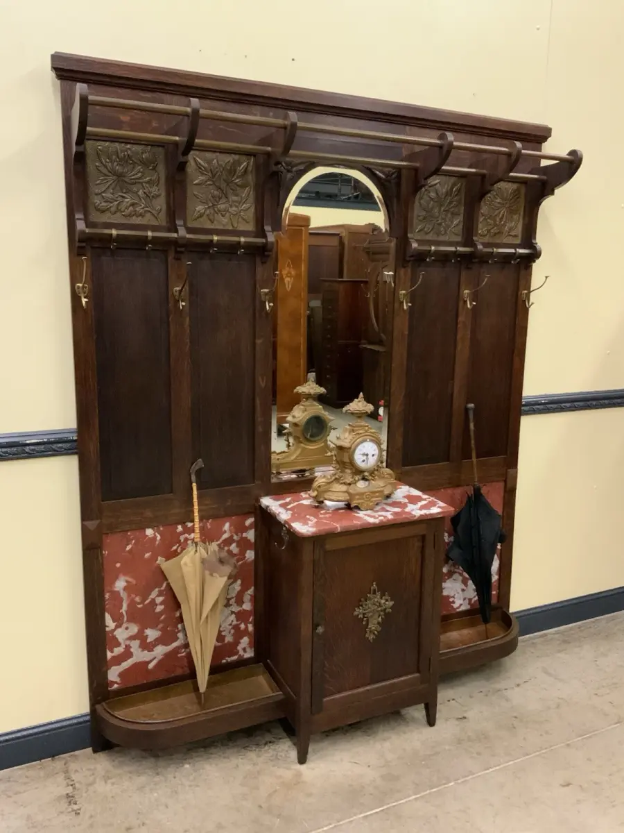 Antik - breite  Garderobe,  Kleiderständer - Jugendstil - Lieferung möglich! 4