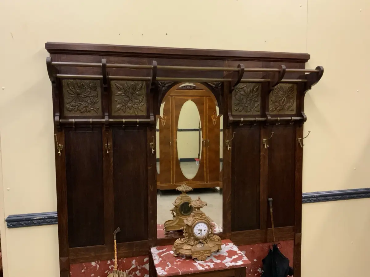 Antik - breite  Garderobe,  Kleiderständer - Jugendstil - Lieferung möglich! 5