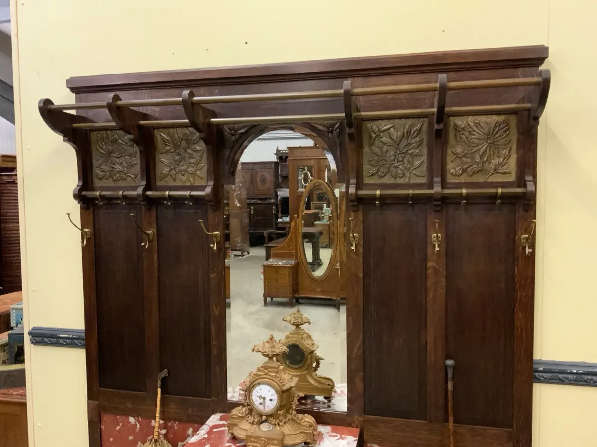 Antik - breite  Garderobe,  Kleiderständer - Jugendstil - Lieferung möglich! 8