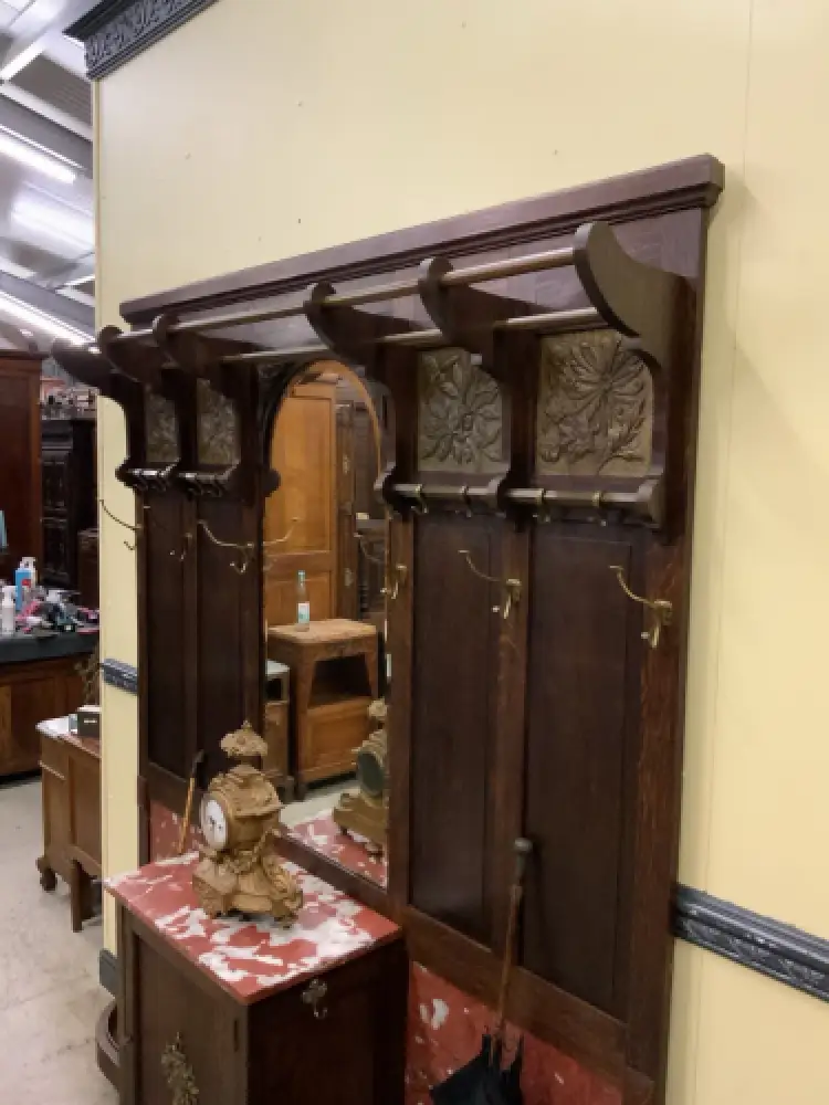 Antik - breite  Garderobe,  Kleiderständer - Jugendstil - Lieferung möglich! 9