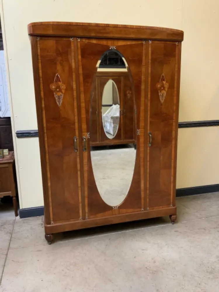 Antik - Kleiderschrank, Wäscheschrank, Intarsien -Art Deco -  Lieferung möglich! 1