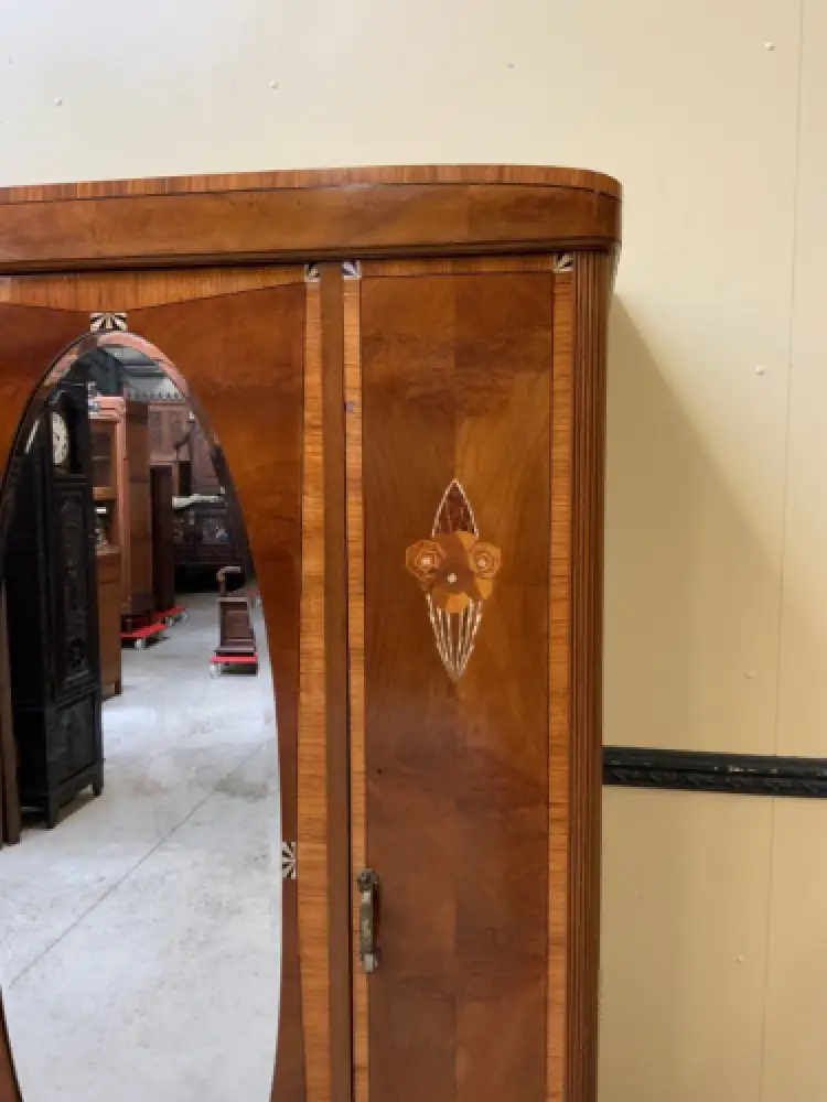 Antik - Kleiderschrank, Wäscheschrank, Intarsien -Art Deco -  Lieferung möglich! 10