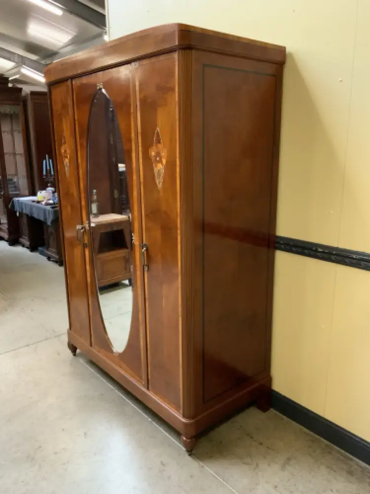Antik - Kleiderschrank, Wäscheschrank, Intarsien -Art Deco -  Lieferung möglich! 3