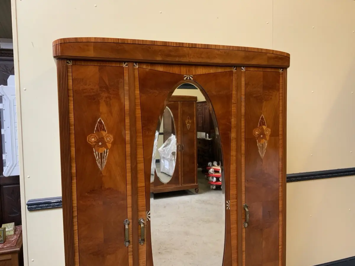 Antik - Kleiderschrank, Wäscheschrank, Intarsien -Art Deco -  Lieferung möglich! 5