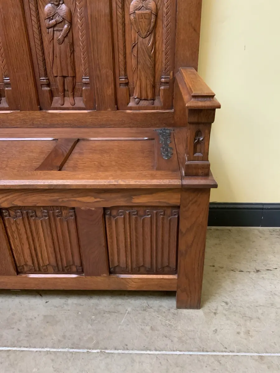 Antike Neogotische Truhen Bank, Traumhaft schön - Lieferung möglich! 15