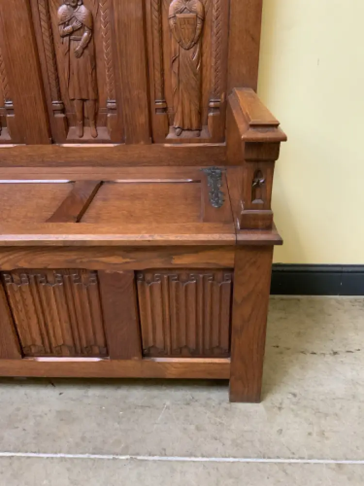 Antike Neogotische Truhen Bank, Traumhaft schön - Lieferung möglich! 15