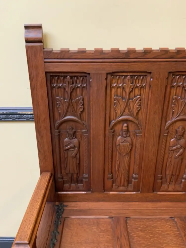 Antike Neogotische Truhen Bank, Traumhaft schön - Lieferung möglich! 17