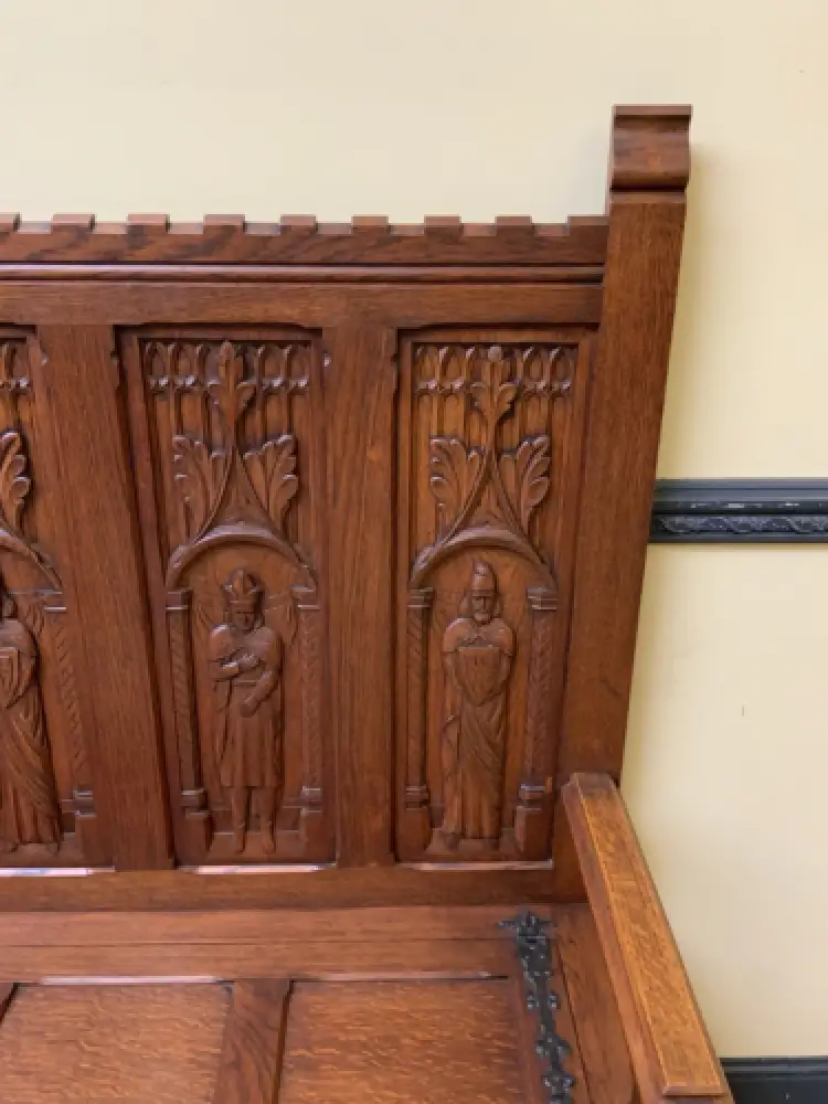 Antike Neogotische Truhen Bank, Traumhaft schön - Lieferung möglich! 18