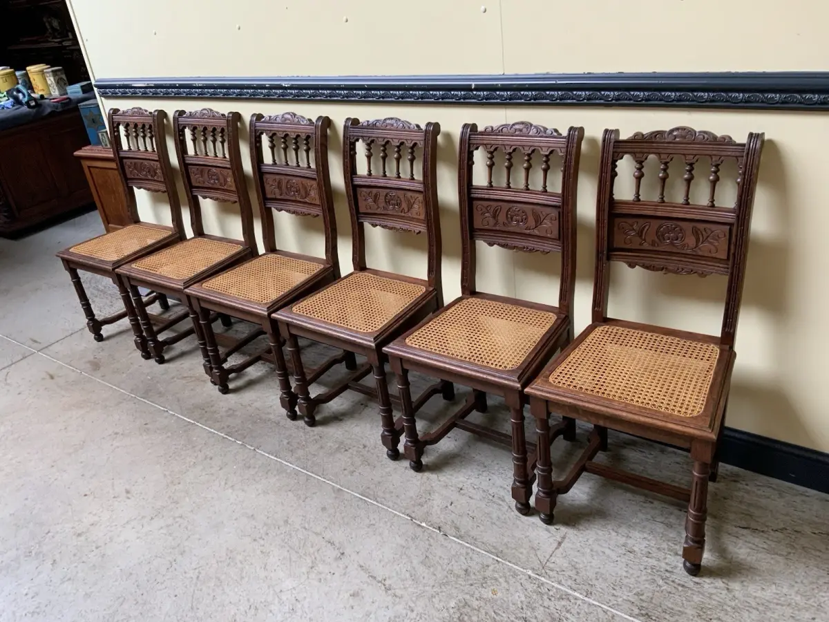 6 antike traumhaft schöne Jugendstil Stühle - Lieferung möglich! 9