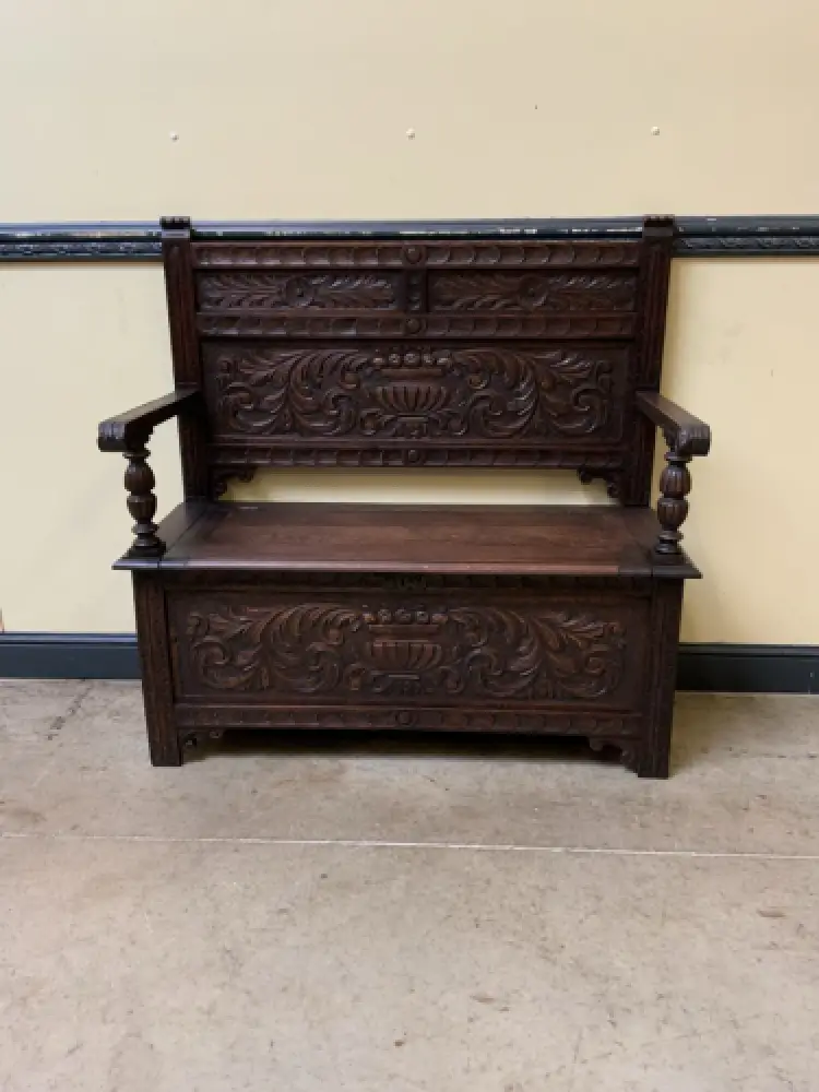 Antike Jugendstil  Truhen Bank, Traumhaft schön - Lieferung möglich! 0