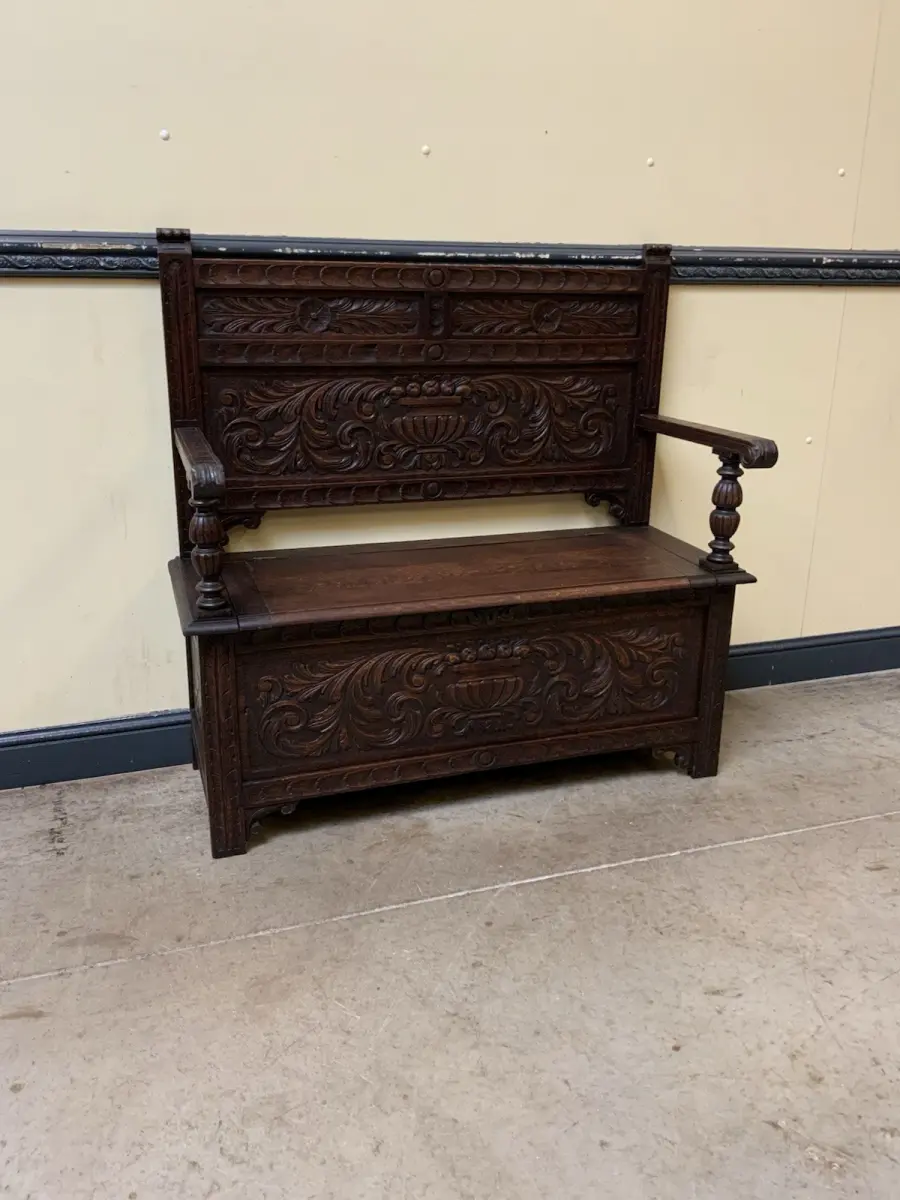 Antike Jugendstil  Truhen Bank, Traumhaft schön - Lieferung möglich! 1