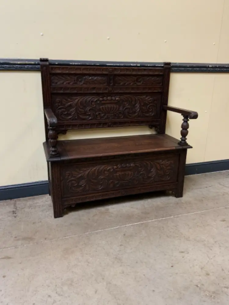 Antike Jugendstil  Truhen Bank, Traumhaft schön - Lieferung möglich! 1