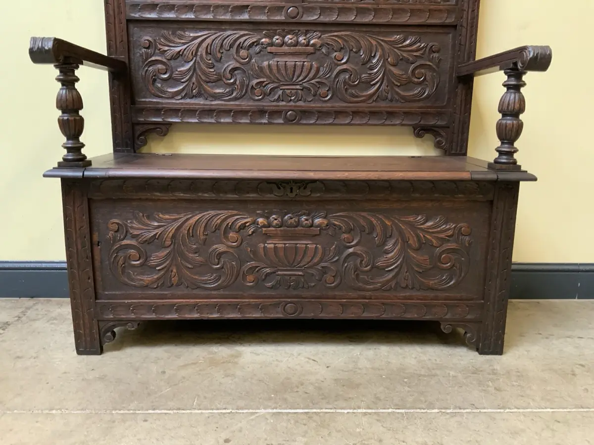 Antike Jugendstil  Truhen Bank, Traumhaft schön - Lieferung möglich! 13