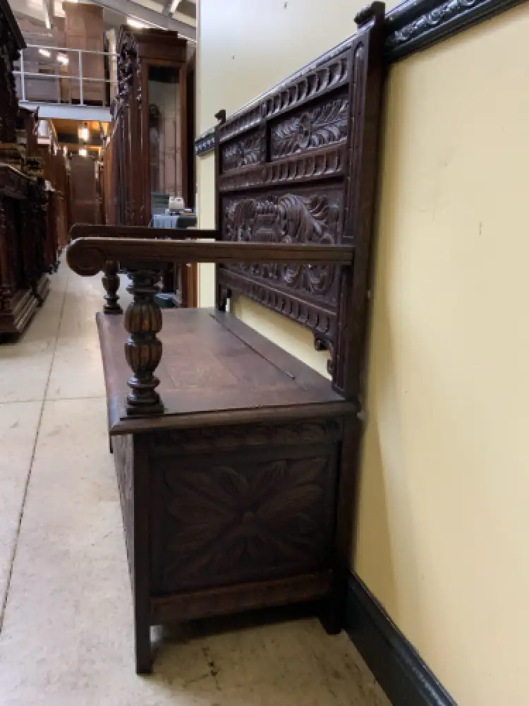 Antike Jugendstil  Truhen Bank, Traumhaft schön - Lieferung möglich! 15