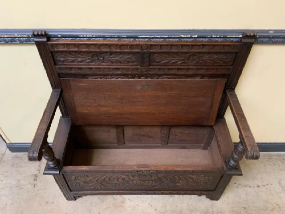 Antike Jugendstil  Truhen Bank, Traumhaft schön - Lieferung möglich! 16