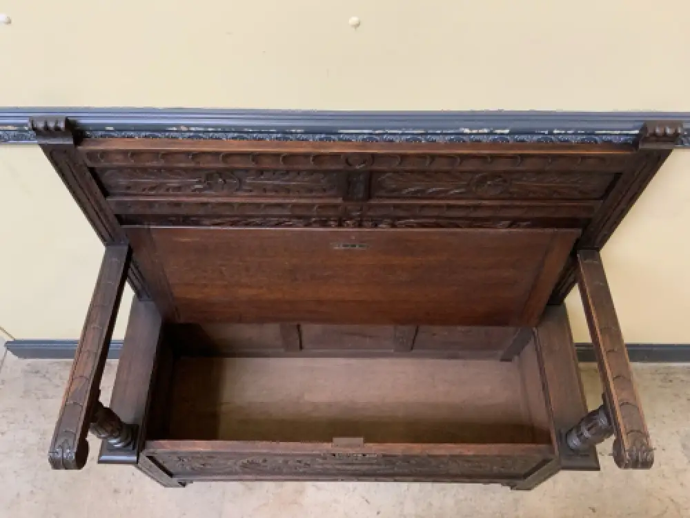 Antike Jugendstil  Truhen Bank, Traumhaft schön - Lieferung möglich! 17