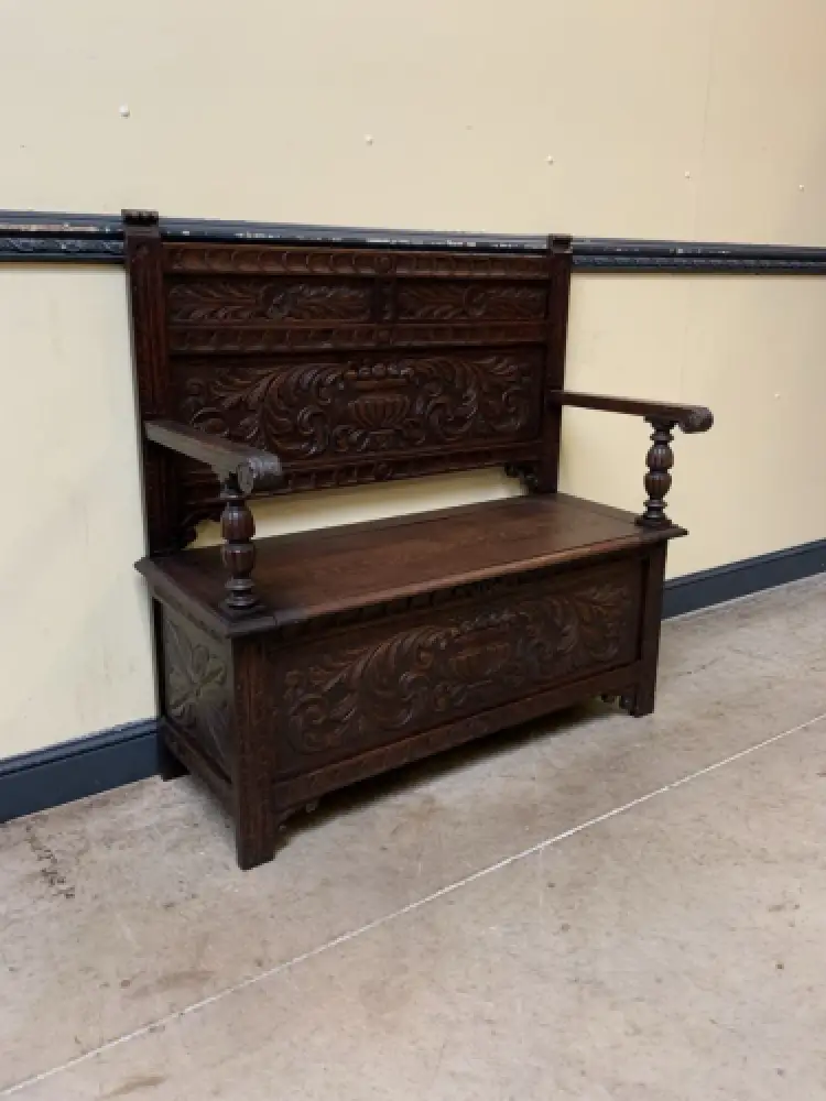 Antike Jugendstil  Truhen Bank, Traumhaft schön - Lieferung möglich! 4