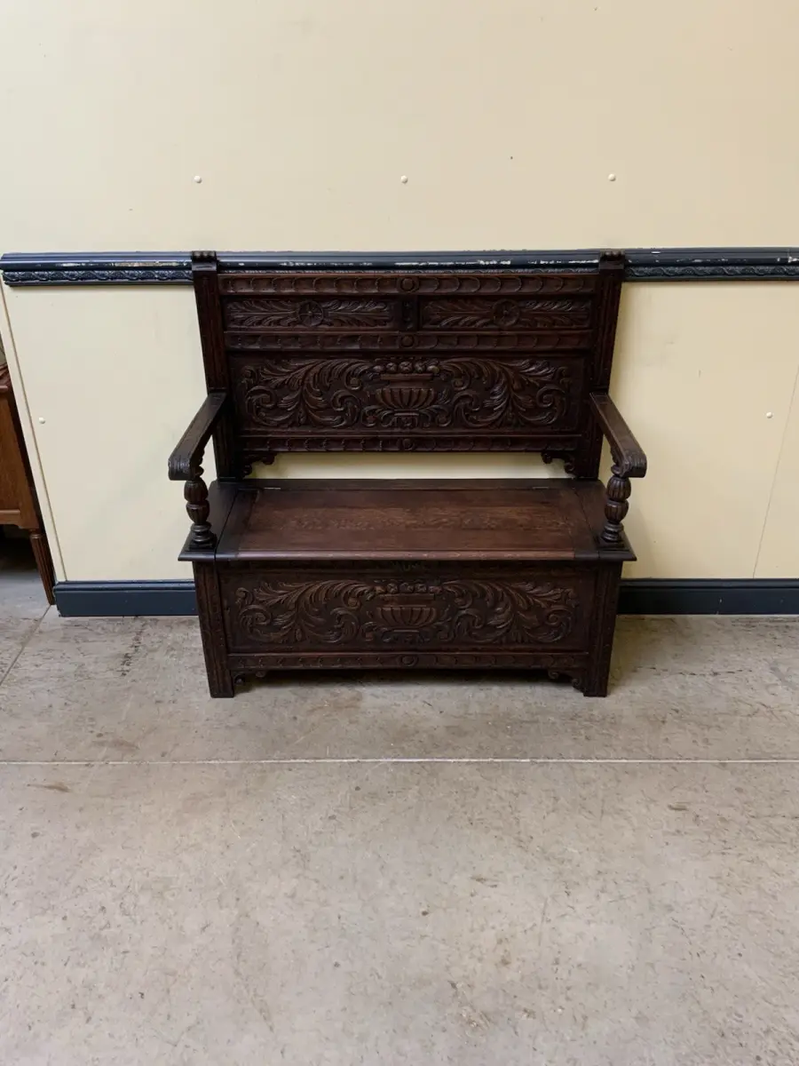 Antike Jugendstil  Truhen Bank, Traumhaft schön - Lieferung möglich! 6