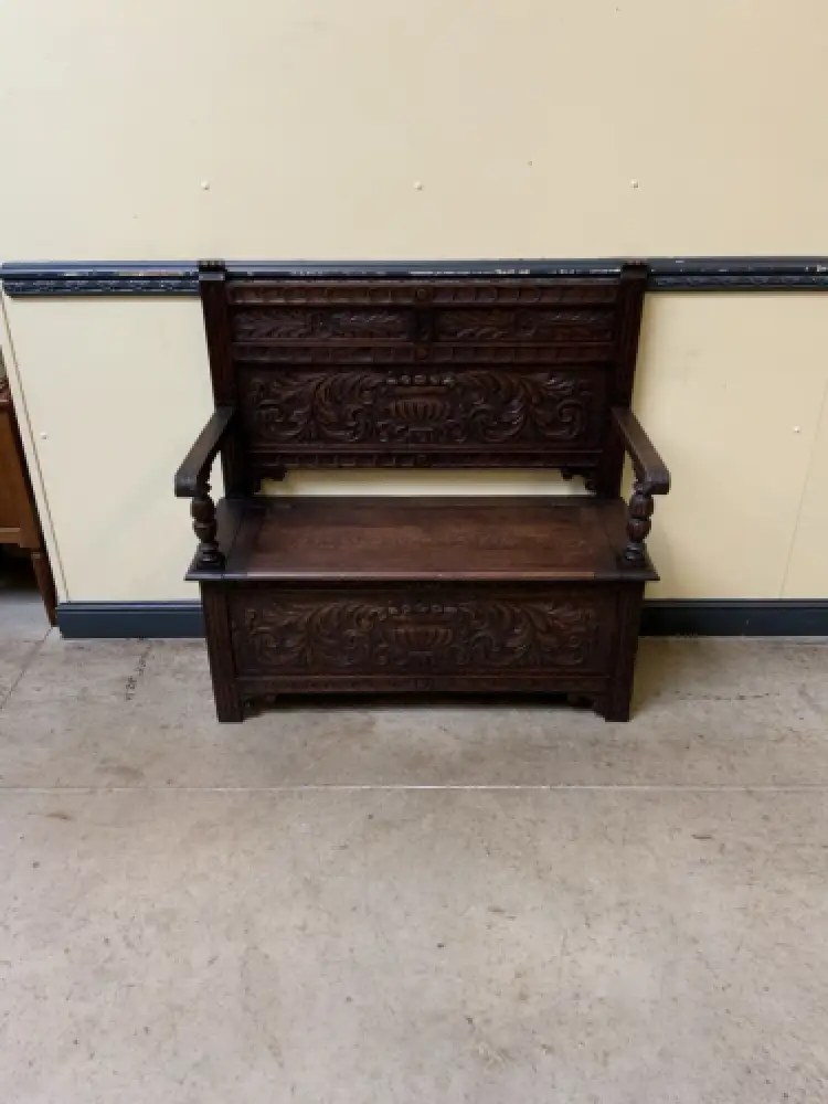 Antike Jugendstil  Truhen Bank, Traumhaft schön - Lieferung möglich! 6