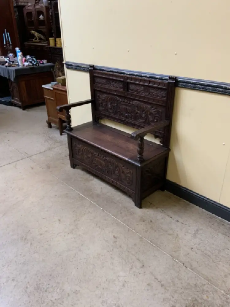 Antike Jugendstil  Truhen Bank, Traumhaft schön - Lieferung möglich! 7