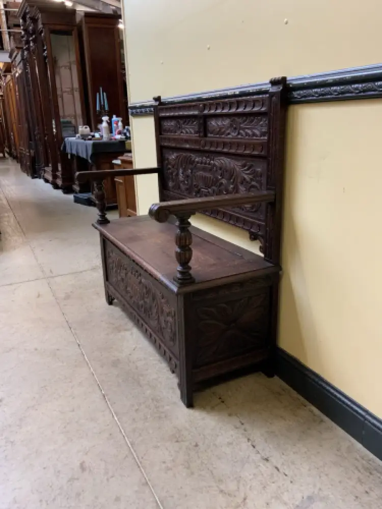 Antike Jugendstil  Truhen Bank, Traumhaft schön - Lieferung möglich! 8