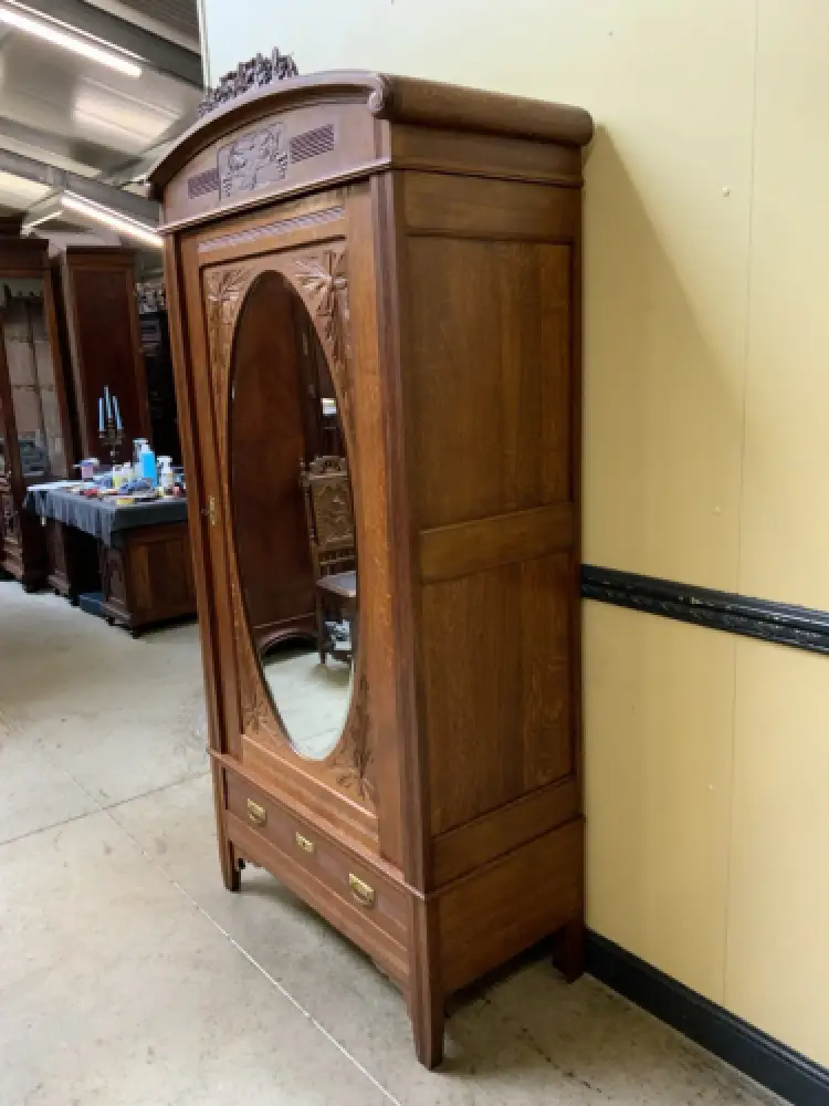 Antiker Jugendstil Wäscheschrank, -   Lieferung möglich! 4