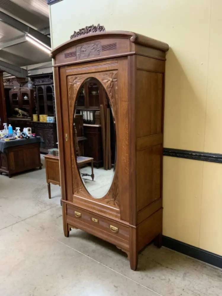 Antiker Jugendstil Wäscheschrank, -   Lieferung möglich! 5