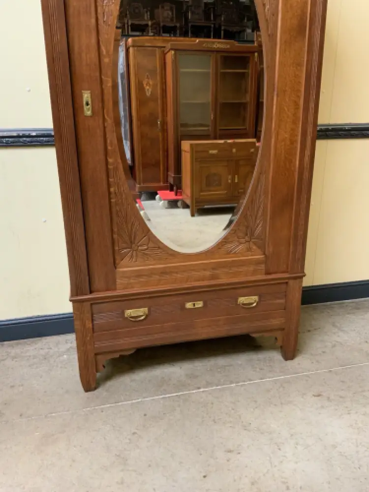 Antiker Jugendstil Wäscheschrank, -   Lieferung möglich! 7