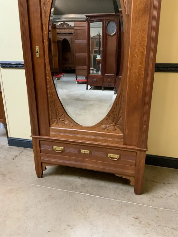 Antiker Jugendstil Wäscheschrank, -   Lieferung möglich! 9