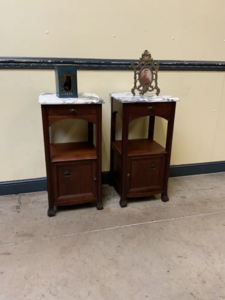 2 antike Jugendstil  Nachtschränke, Vertikos, Art Nouveau  - Lieferung möglich! 1