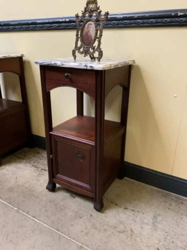 2 antike Jugendstil  Nachtschränke, Vertikos, Art Nouveau  - Lieferung möglich! 12