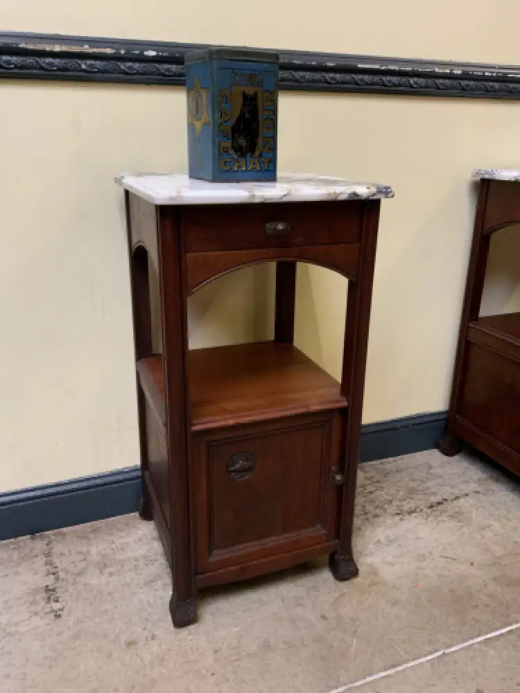 2 antike Jugendstil  Nachtschränke, Vertikos, Art Nouveau  - Lieferung möglich! 14